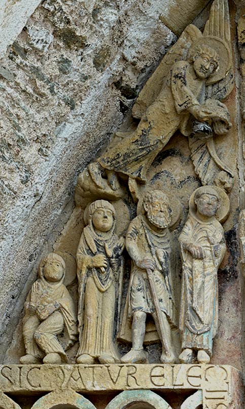 Marie de Magdala, apÃ´tre ;  sainte Foy, martyre ;  saint Antoine, anachorÃ¨te ;   saint JÃ©rÃ´me, pÃ¨re de l'Ã©glise 