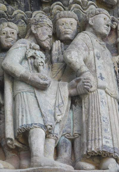 Charlemagne guidé par l'abbé L'abbé guidant Charlemagne