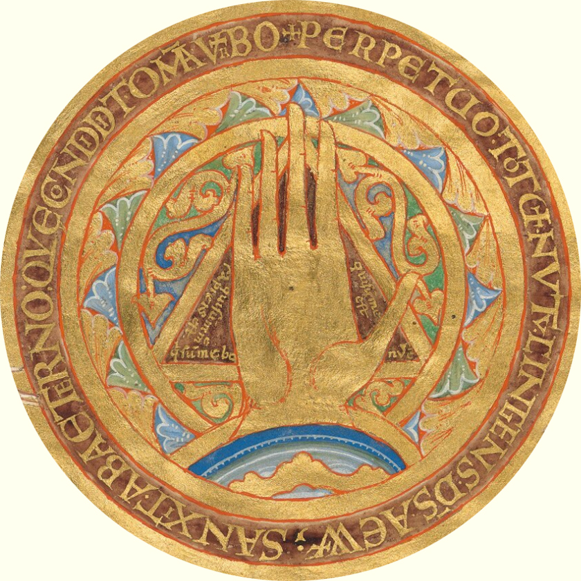 La main de Dieu dans le codex d'Uta